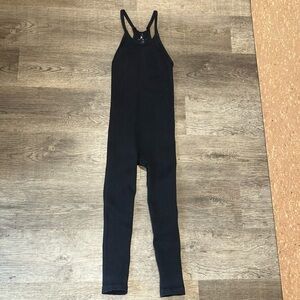 Black Ribbed Free People Movement Jumpsuit